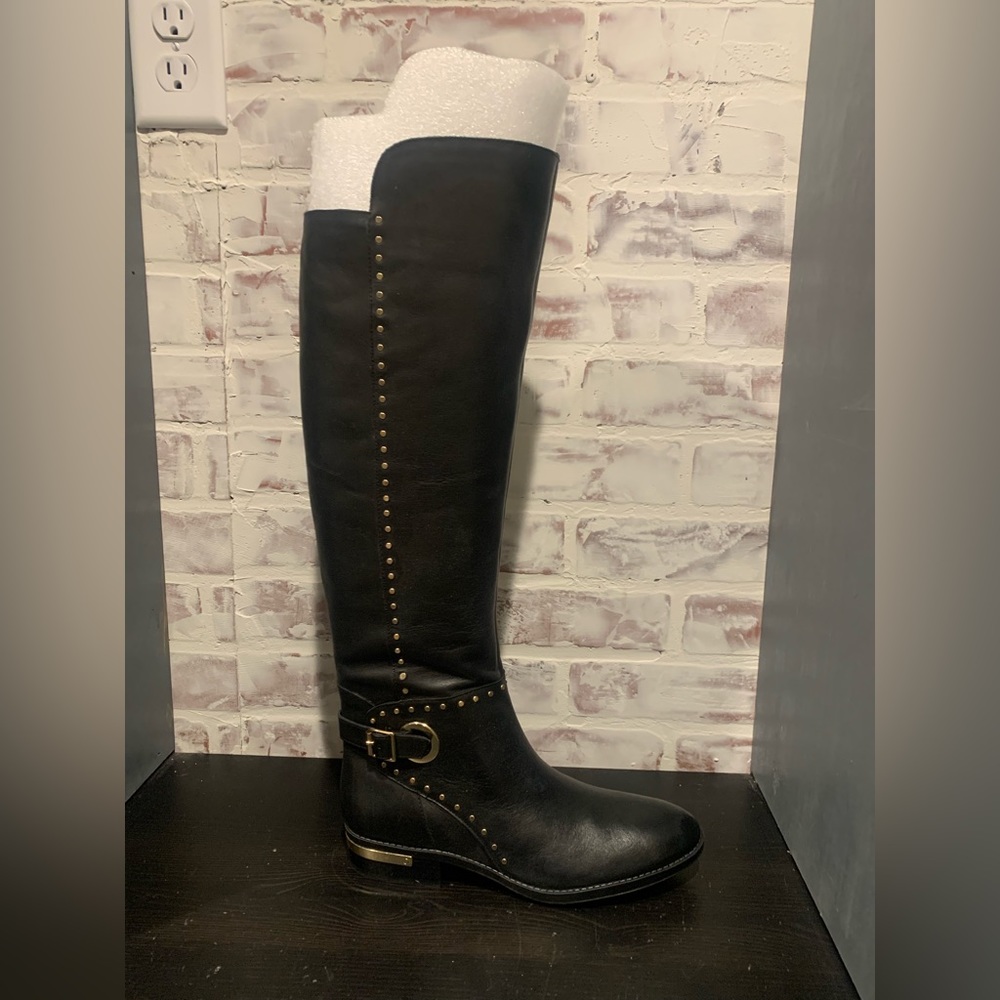 Leather VINCE CAMUTO WOMENS POPPIDAL TALL RIDING BOOTS 8.5 NEW IN BOX